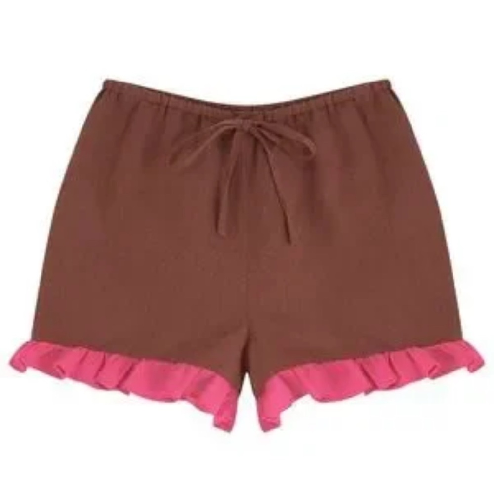 NWOT Dora Larsen Emelie linen and organic cotton-blend pajama Bottom Size 8